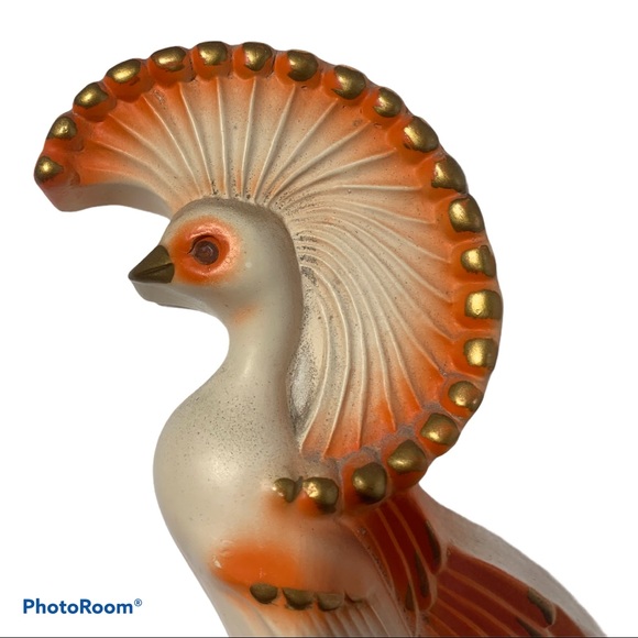 Vintage Chalkware Bird of Paradise 14” Wall Plaque - Picture 2 of 4